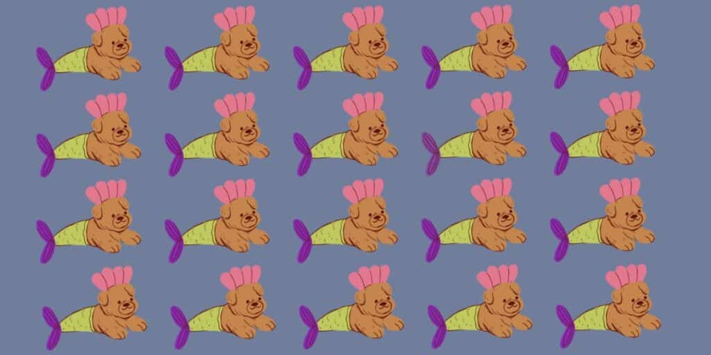 Only 5% can triumph! discover the distinctive mermaid puppy in under 6 seconds – can you spot the odd one out challenge?